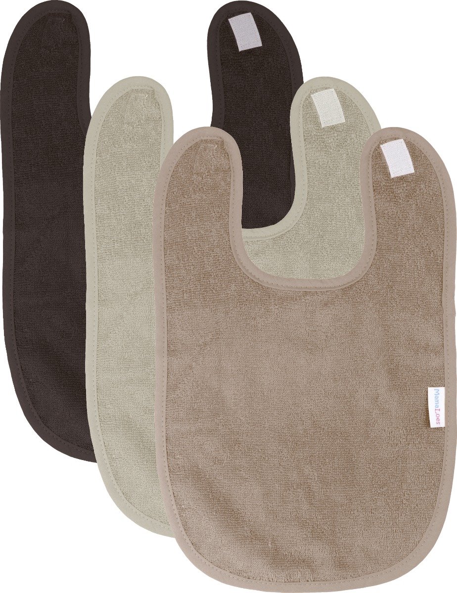 Goedkoopste Mamaloes Badstof Zand/Chocolade/Oat 3 Stuks Slabber ML010140