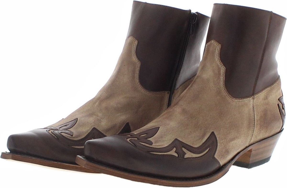 Sendra 14379 CUERVO WEST Heren western enkellaars bruin beige - 45 EU