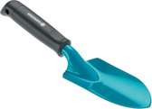 Turquoise Gardena tuinschep met grijs ergonomisch handvat.