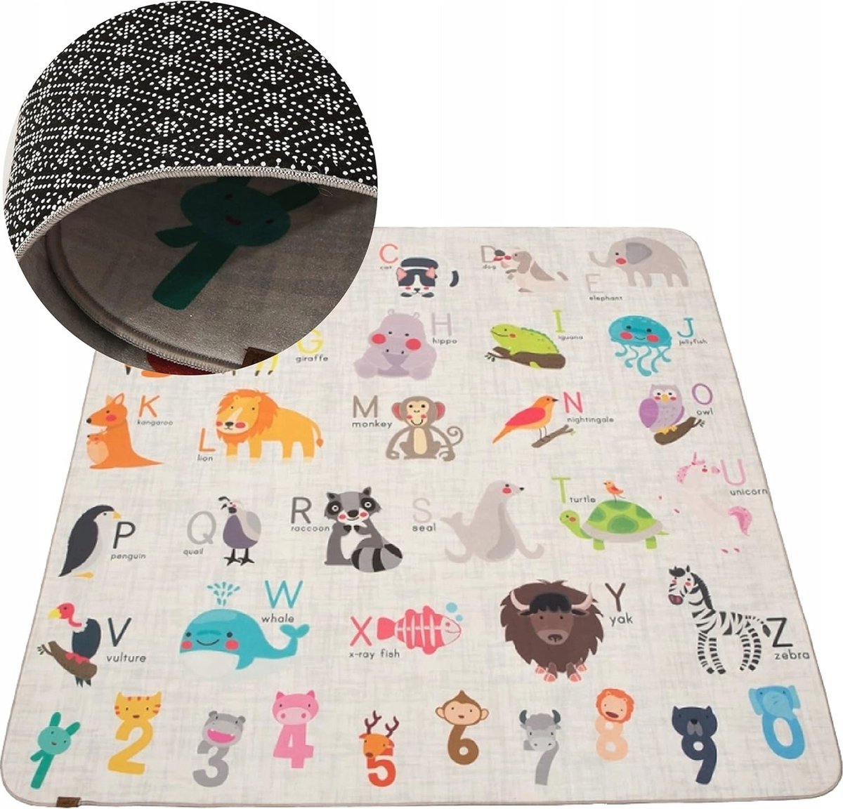 Antislip Opvouwbaar Speelkleed voor Kinderen - 150x150 cm - Wasbaar Babytapijt voor Speelkamers en Kinderkamers