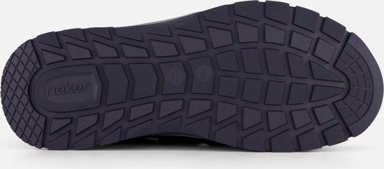 Zwarte sneakerzool met profiel en merknaam Rieker.