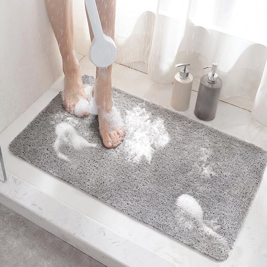 HITSLAM Douchemat antislip, 60 x 40 cm antislip badmat met afvoer