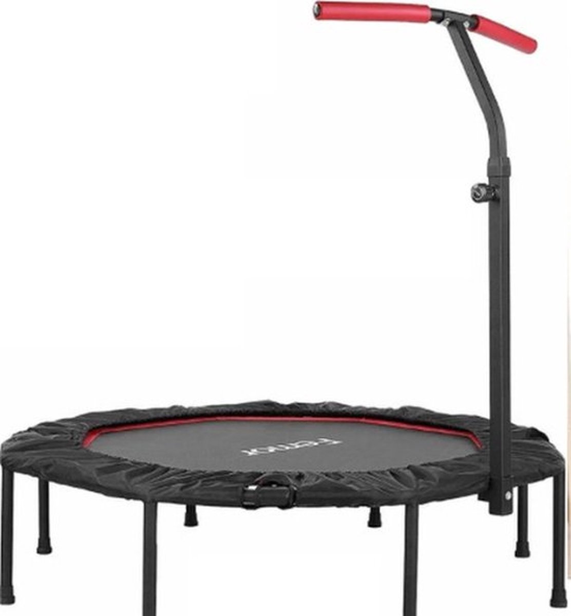 Luxe Fitness Trampoline – Verstelbare Hoogte – Geschikt tot 150kg – 40 Veren – Antislip Voetjes – Gecertificeerd Design – Extra Safe – Zwart