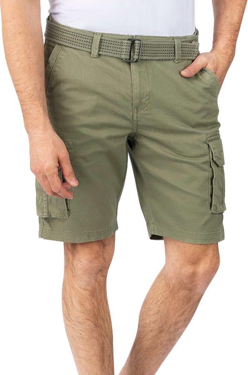 riverso Heren Short RIVJoko regular/straight Olijf 3XL Volwassenen Cargo shorts / korte broek