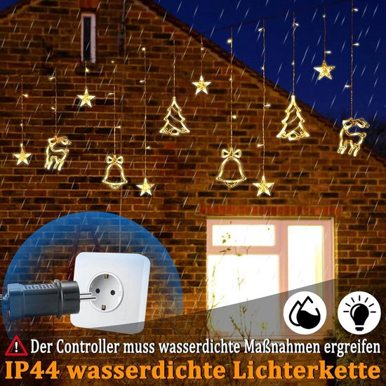 NAIZY 6 x 4 m LED Lichtnet, Lichtgordijn Lichtslinger Decoratieve Lamp voor Binnen en Buiten Feest Kerst Bruiloft - 480 LEDs Warmwit