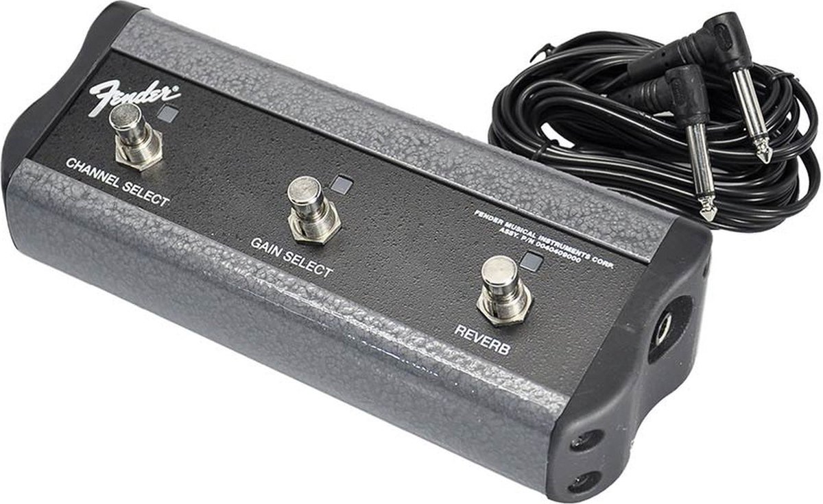 Fender 994064000 footswitch, 3 buttons, channel/boost/reverb, with 1/4 jack