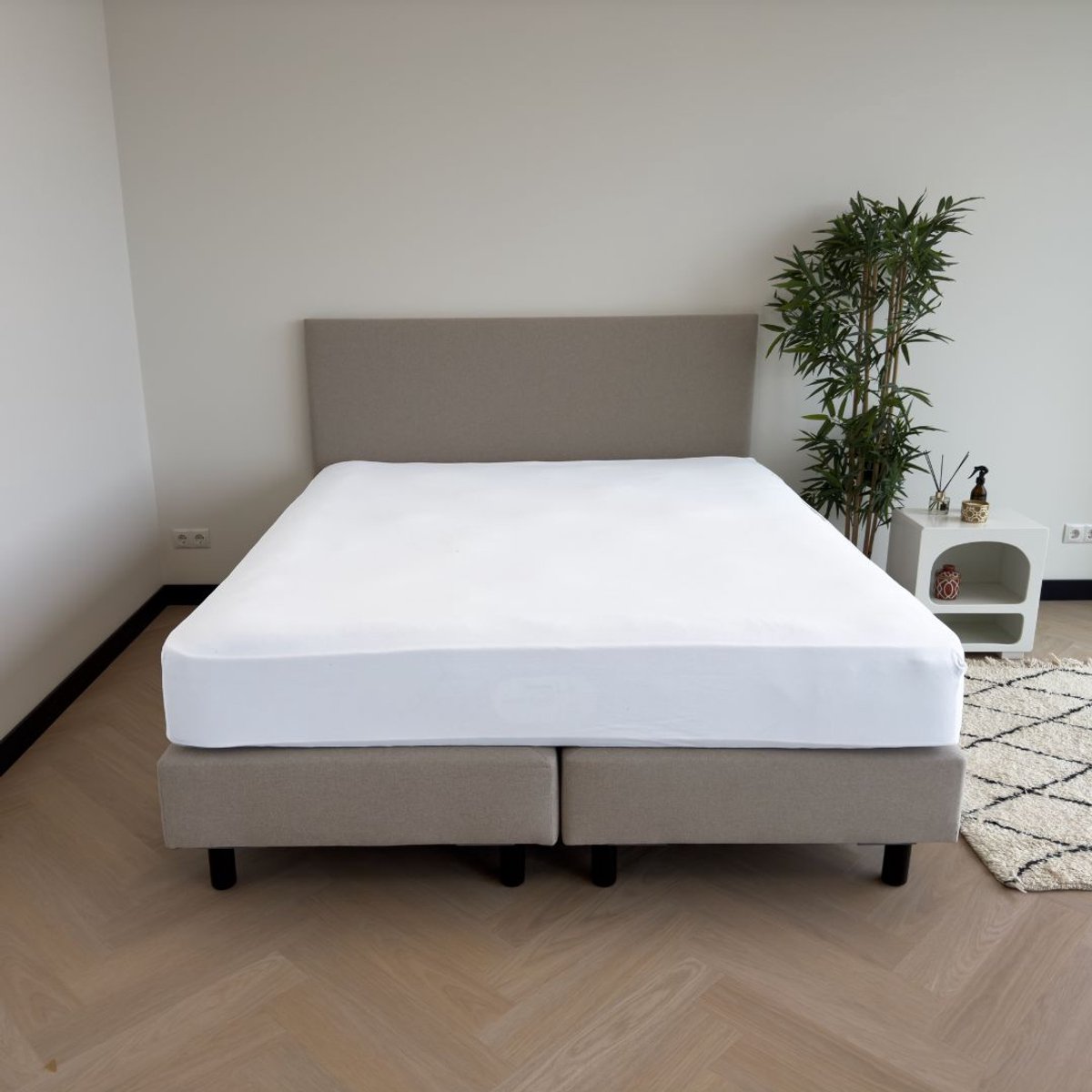 Kayori Simba Topper Hoeslaken Bamboe - 140-160x200-220cm - Matrasdikte 12 cm - Ademend & Hypoallergeen - Wit