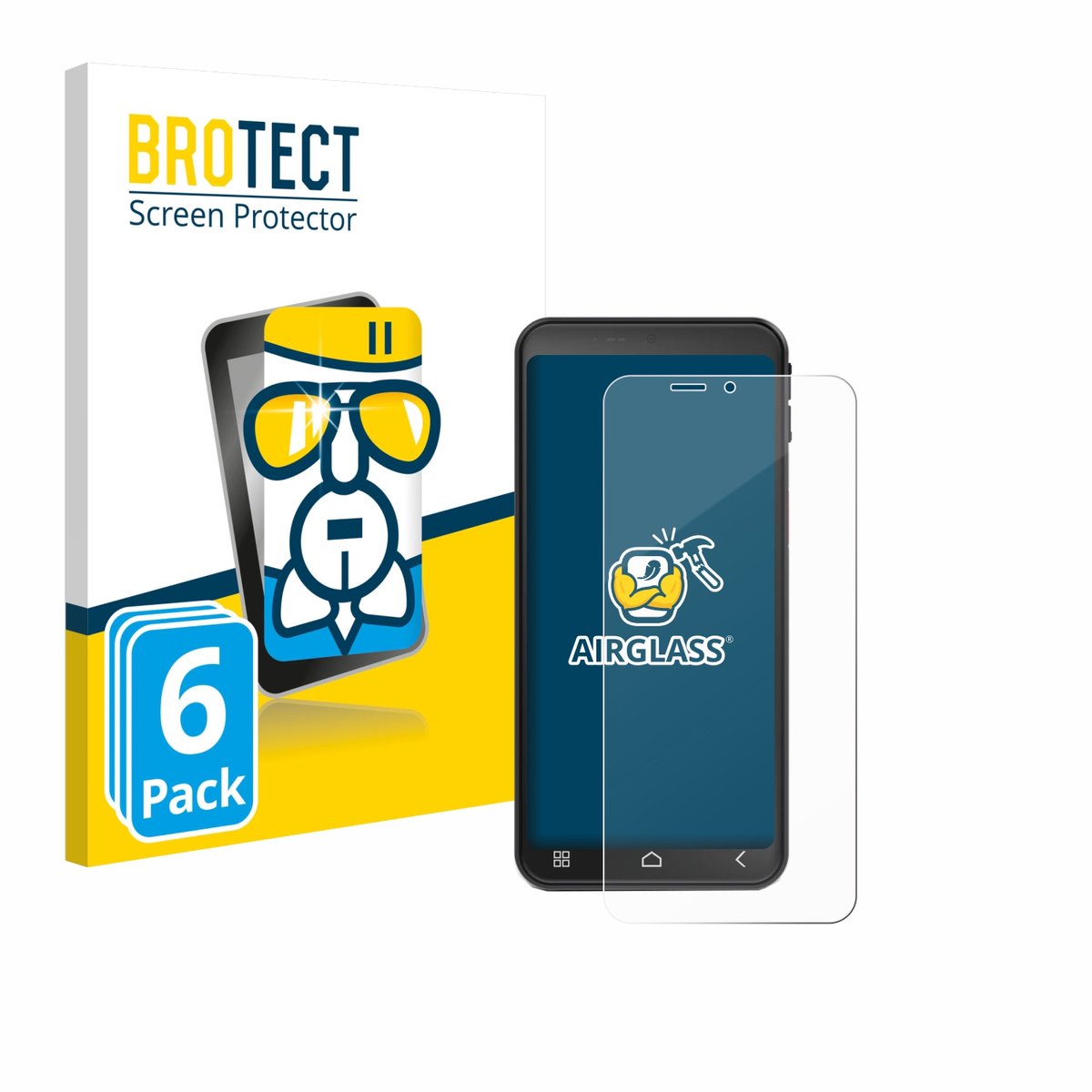 Screenprotector 6 Stuks voor Emporia Smart 7 Lite Beschermglas transparant