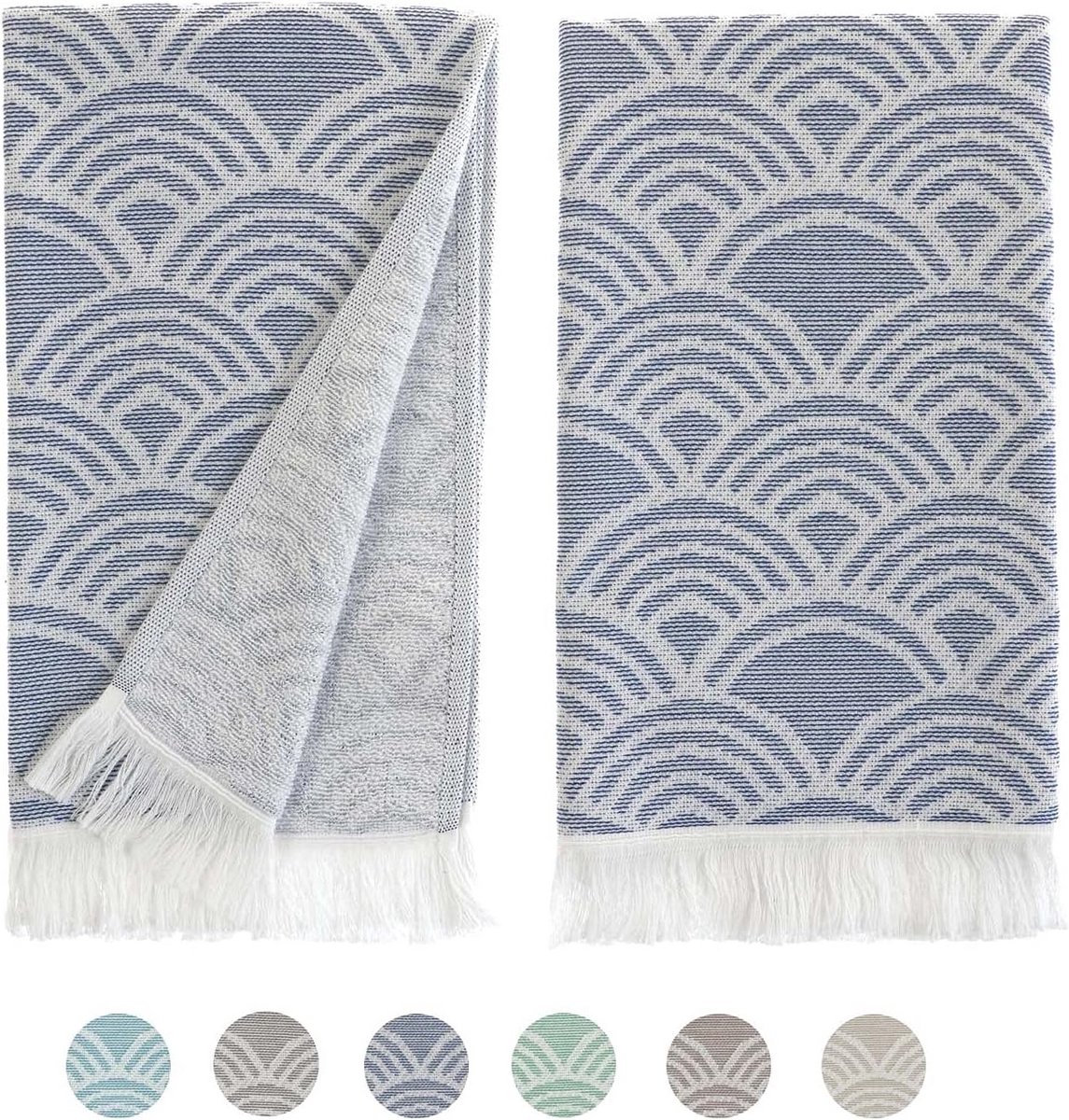 Set van 2 Turkse Katoenen Handdoeken voor Keuken en Badkamer, Luxe Absorberend en Sneldrog