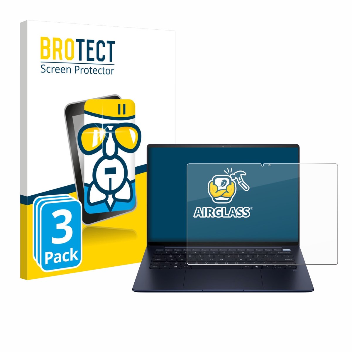 Screenprotector 3 Stuks voor HP EliteBook Ultra 14 G1i Beschermglas transparant