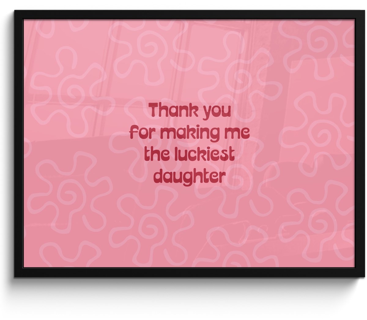 FrameYourWall Poster in lijst - Fotolijst 70x50 cm - Posters - Tekst - Rood - Moederdag - Posterlijst zwart - Decoratie - Wanddecoratie woonkamer - Muurdecoratie slaapkamer Tekst - Moeder - Liefde 2