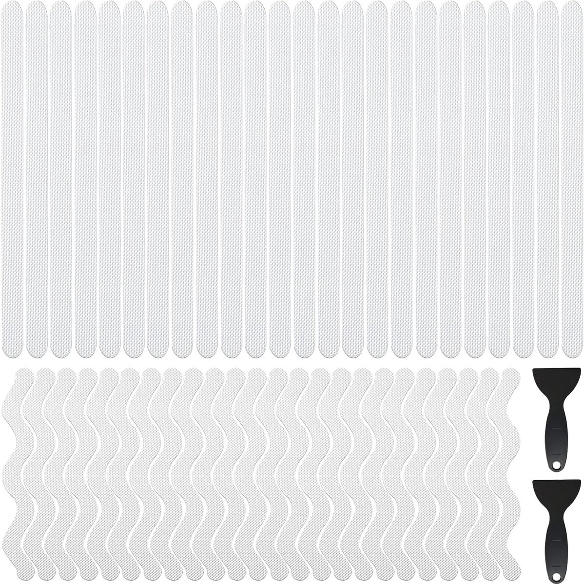 48 stuks antislipstrips badkamer - transparant zelfklevend - douche badkuip trap - antislip badkamerstrips PVC