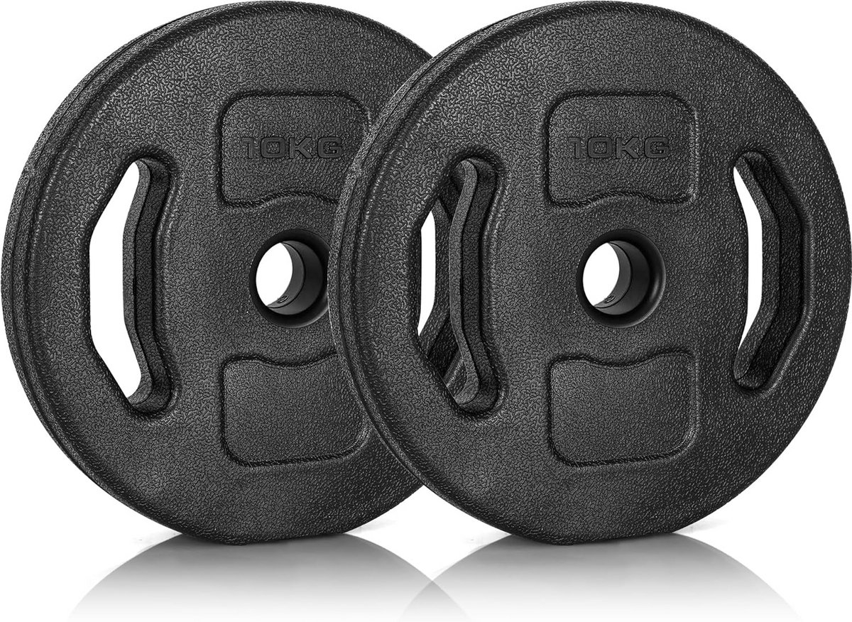 Hantelscheiben-Set 20 kg - Geschikt voor Korte en Lange Halters