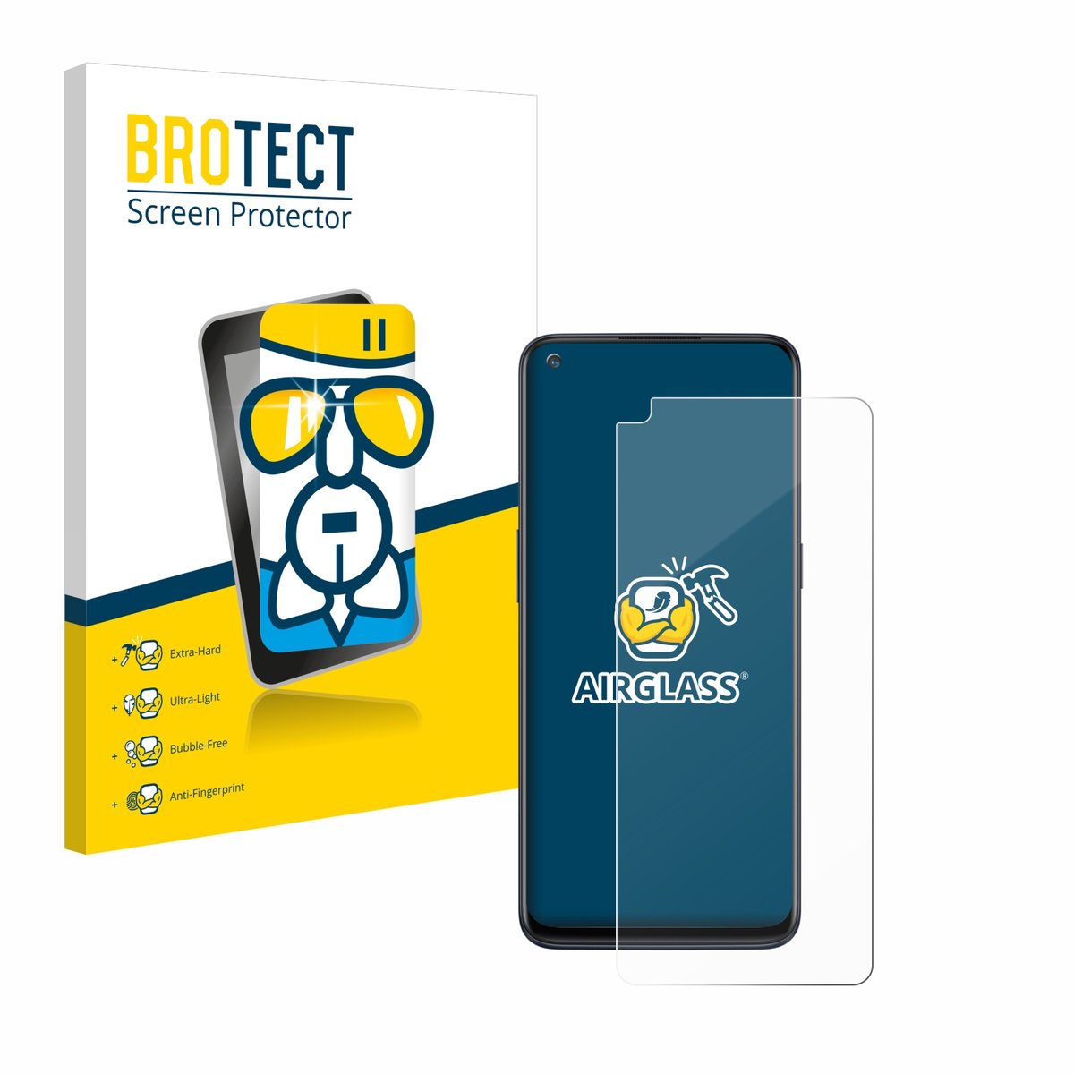 Screenprotector voor OnePlus Nord N10 5G Beschermglas transparant
