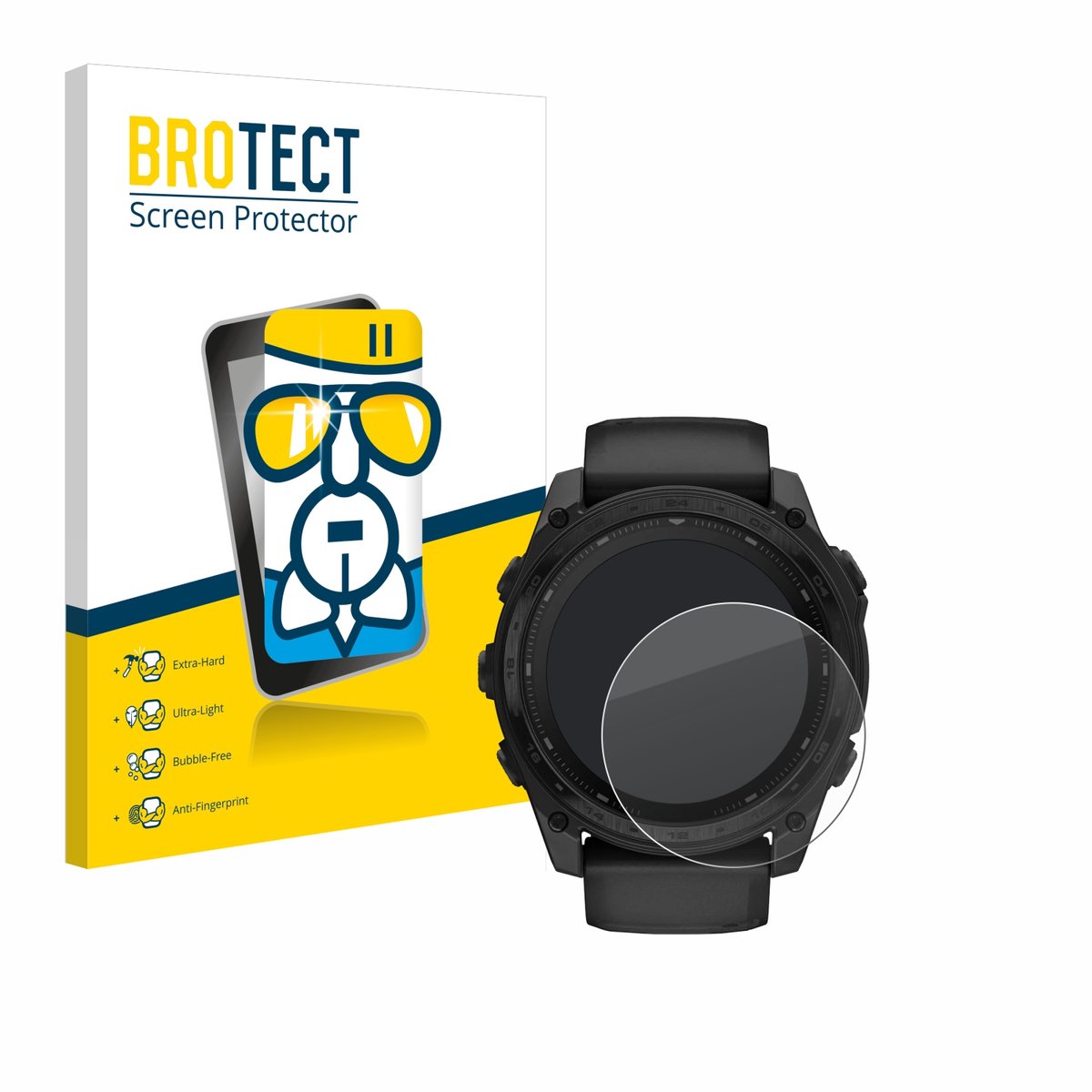 Screenprotector voor Garmin Tactix 8 Solar (51 mm) Beschermglas transparant