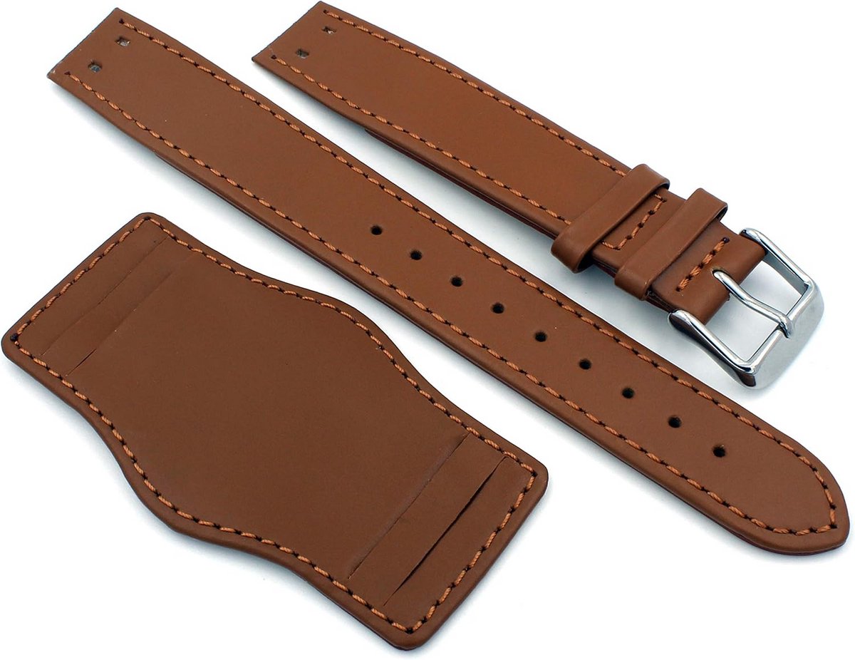 Leren Horlogeband voor Vaste Bruggen met Onderlegger - Tailleband Stijl