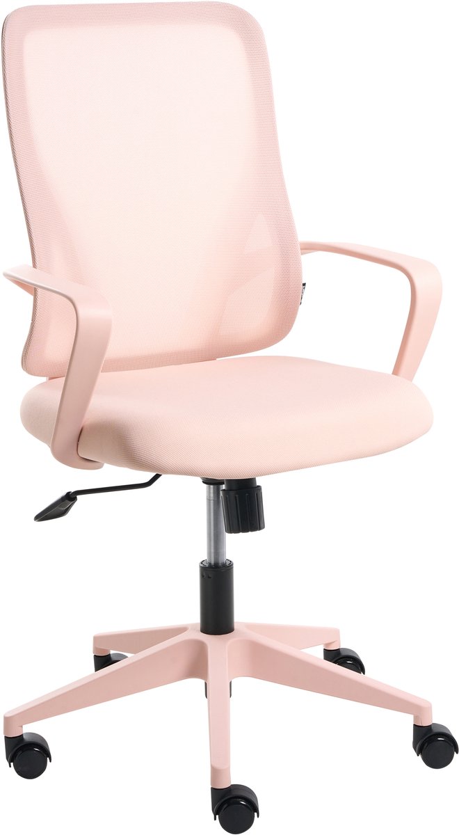 LUMA - Bureaustoel - Pastelroze - Mesh