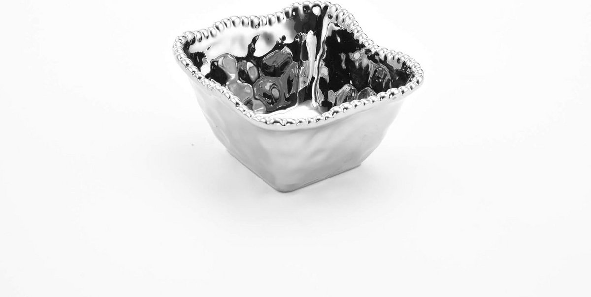 Vierkante Porseleinen Snackschaal - Serveerschaal voor Snacks en Hapjes