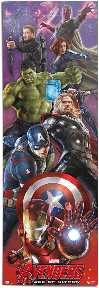 REINDERS Poster Marvel Avengers - age of ultron - 158 x 53 - Papier - REINDERS Bonte kleuren