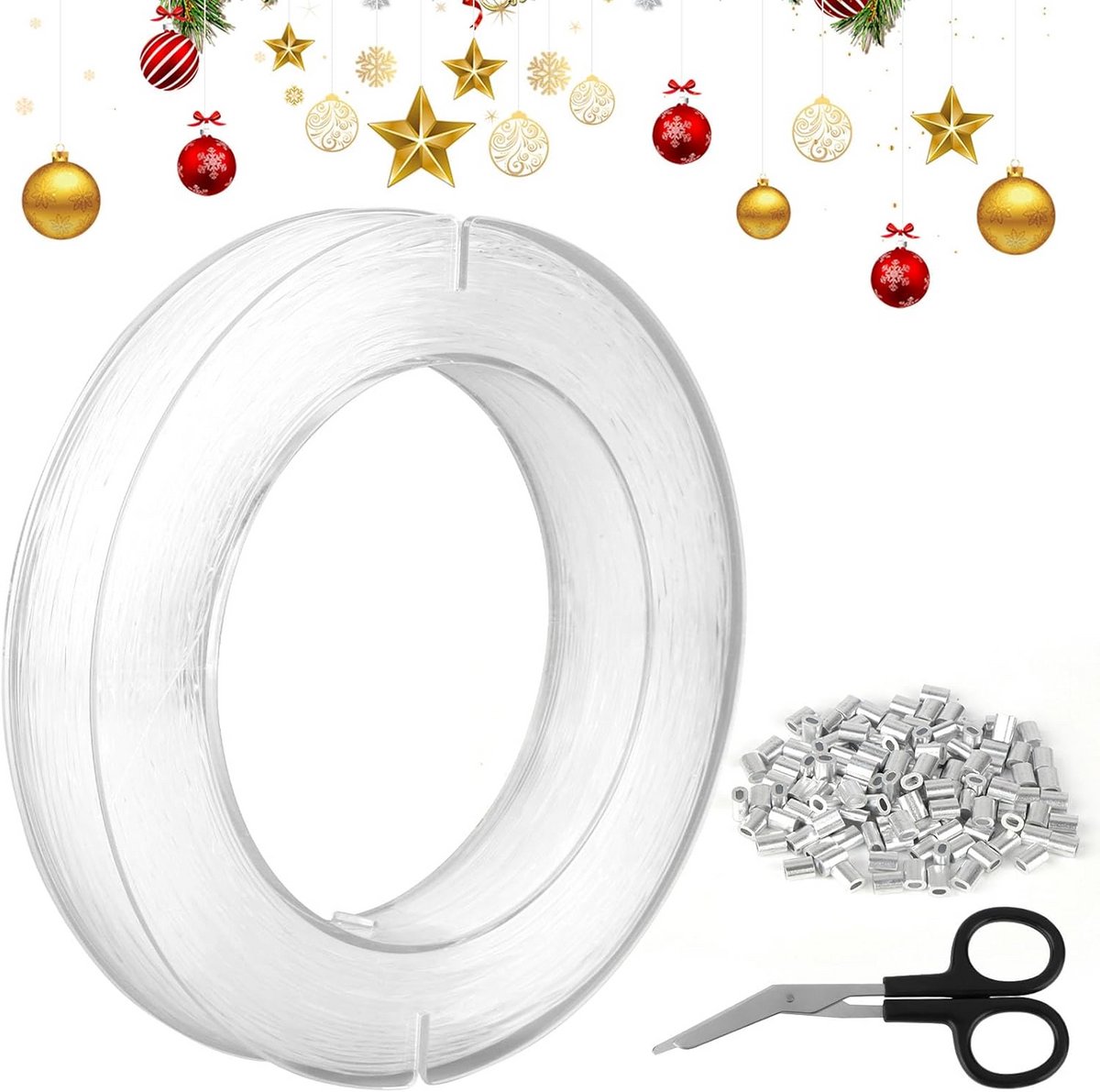 Sterk Transparant Nylon Garen 0.8 mm 170m voor Ophangen en Knutselen
