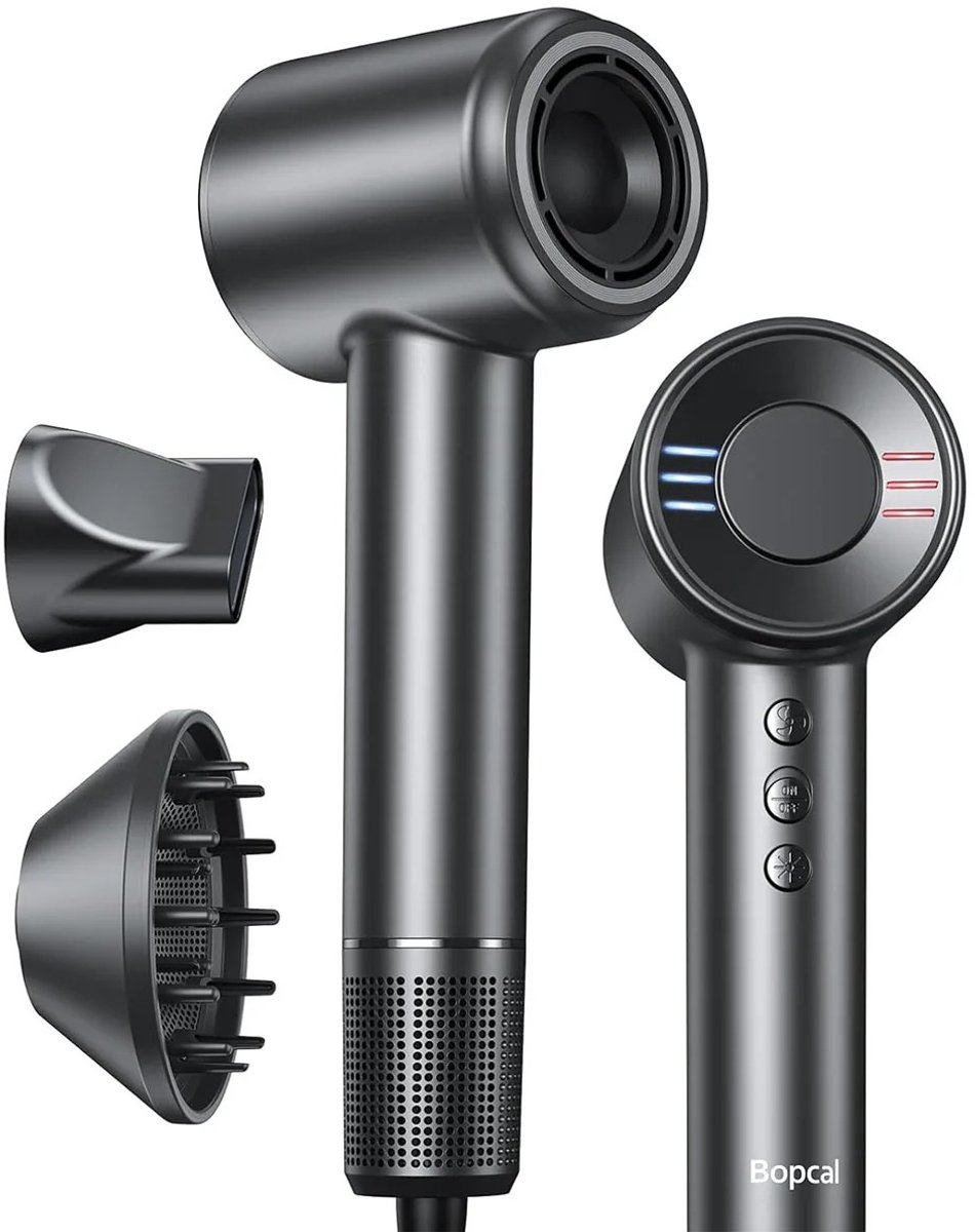 Solayne Fohn - Fohnborstel - Met diffuser - Airstyler - Airwrap - Multistyler - Stijltang - Fohnborstel - Ionische technologie - Zwart