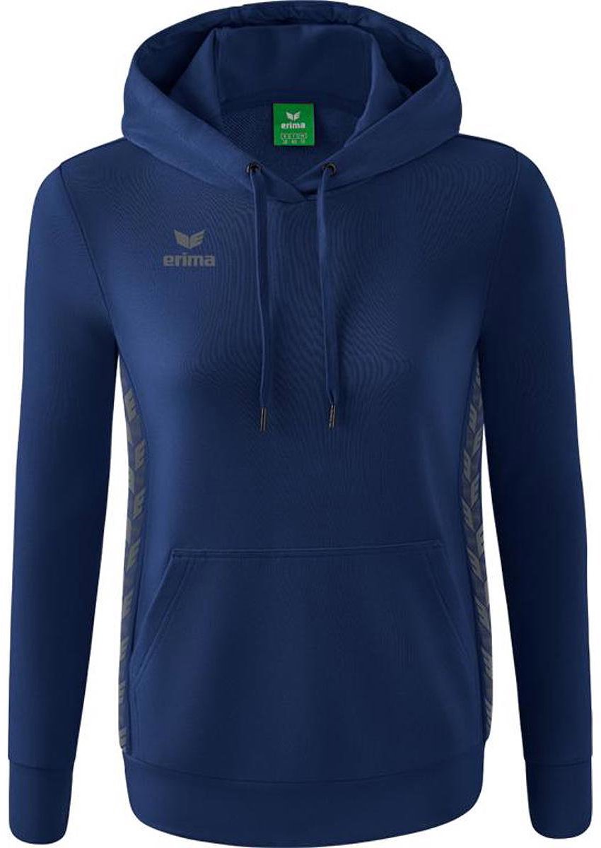 Erima Essential Team Sweatshirt Met Capuchon Dames - New Navy / Slate Grey | Maat: 44