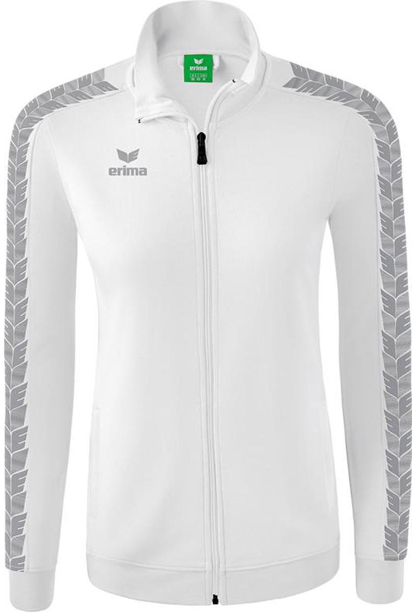 808x1200.jpg Erima Essential Team Tracktop Jack Dames - Wit / Monument Grey | Maat: 38 - Afbeelding 1