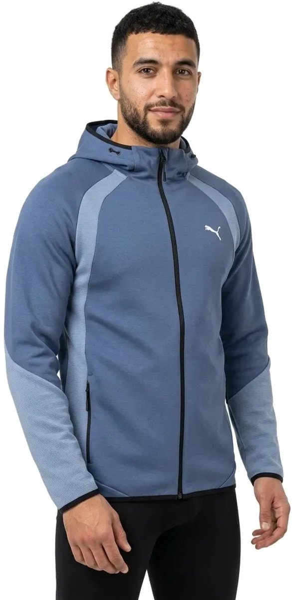 Puma Evostripe Sweatshirt Met Rits L Man Dark Indigo