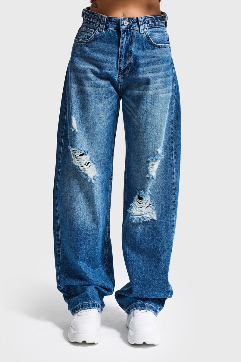 It's Basic - SKATER MID RISE JEANS - NAVY