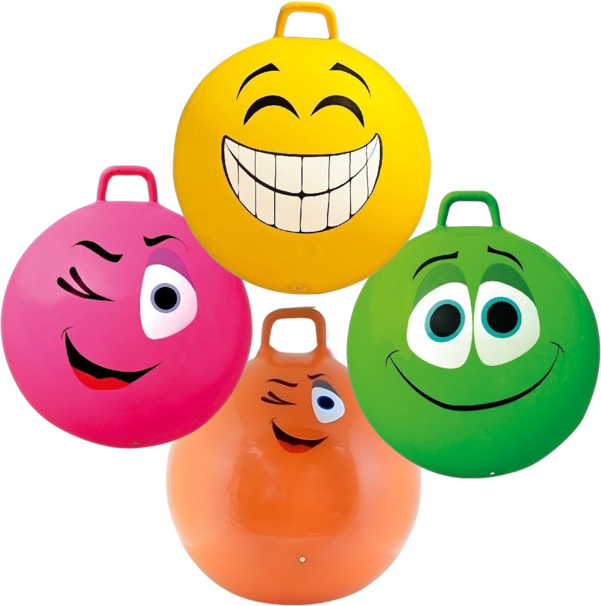 Skippybal smiley voor kinderen 65 cm  Groen — afbeelding 2