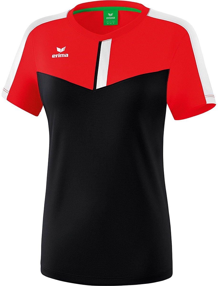 Erima Squad T-Shirt Dames - Rood / Zwart / Wit | Maat: 38