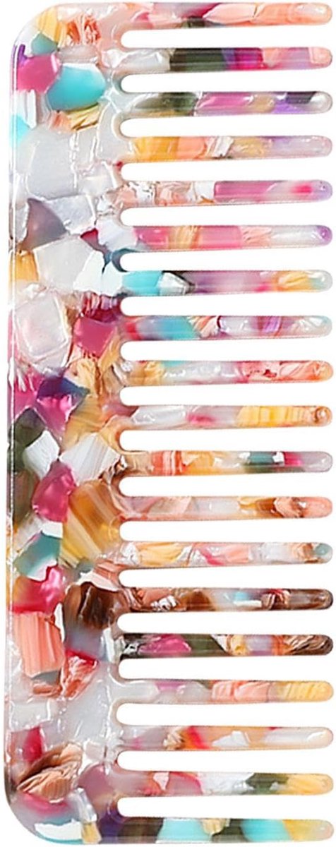 Haarkam - Ontklittingskam - Reizen - Antistatisch - 11.7 x 4.5 cm - Gemarmerd