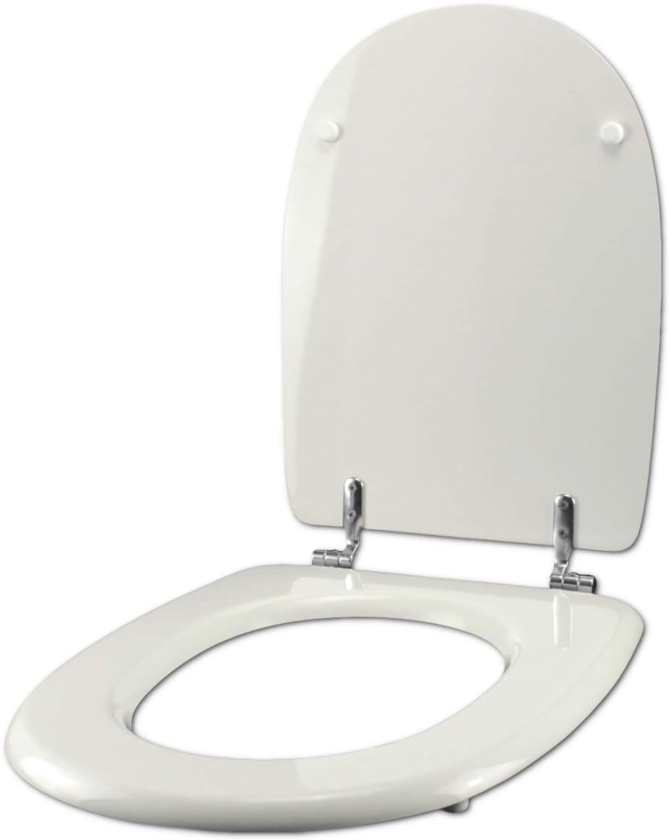 Toiletzitting Hout - WC Deksel - Badkamer Vernieuwen - Soft Close - Standaard Maat - Wit