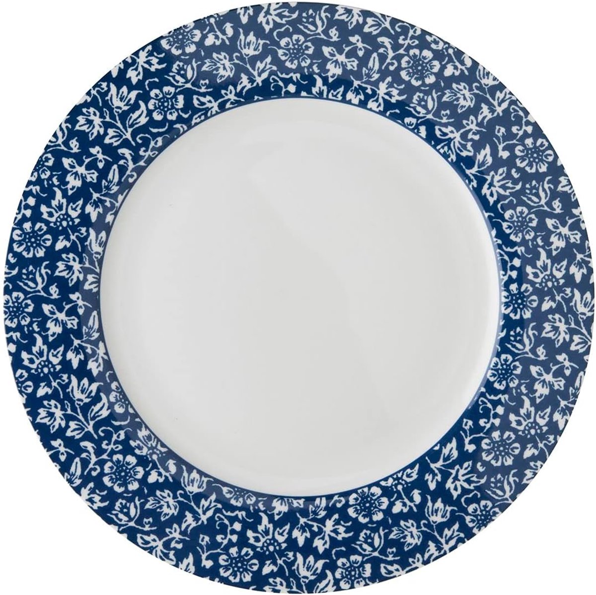 Platte borden - Dinerborden - Eten serveren - Vaatwasserbestendig - 26 cm - Blauw-wit