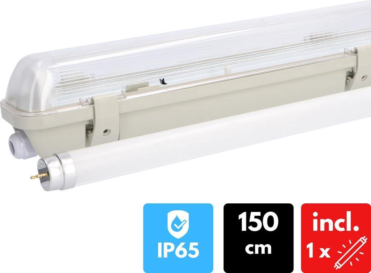 Proventa EcoPlus LED TL Verlichting 150 cm - Waterdicht - Armatuur met LED buis - Tl-buizen - Tl-verlichting - Tl-armaturen Wit