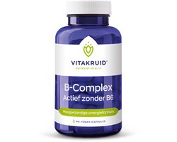VitaKruid - B-complex Actief zonder B6 - 90 vcaps