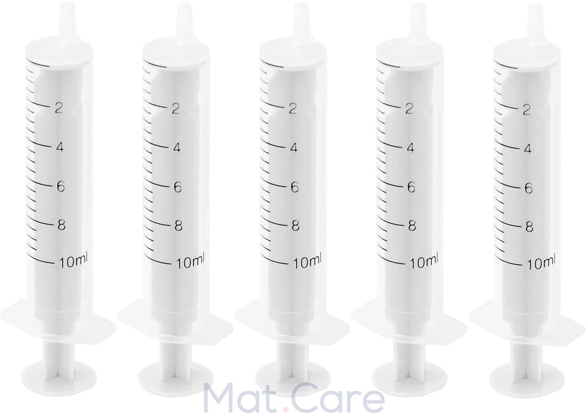Mat Care spuit - spuiten - doseerspuit zonder naald - injectiespuit 10ml set 5 stuks