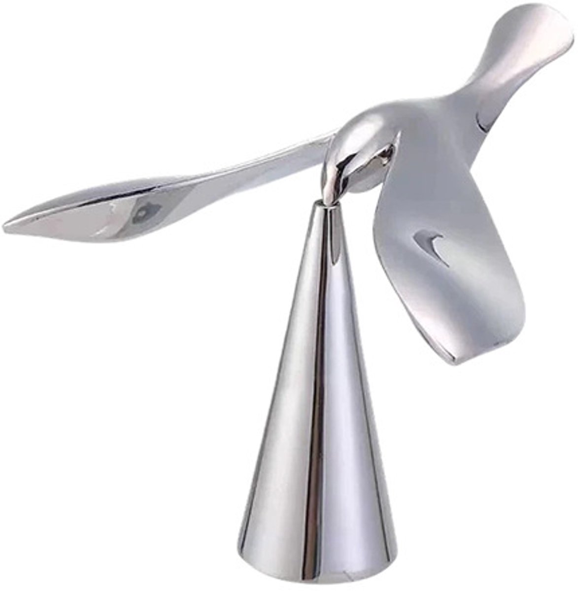 Creatieve flesopener in de vorm van een vogel, van roestvrij staal, verchroomd