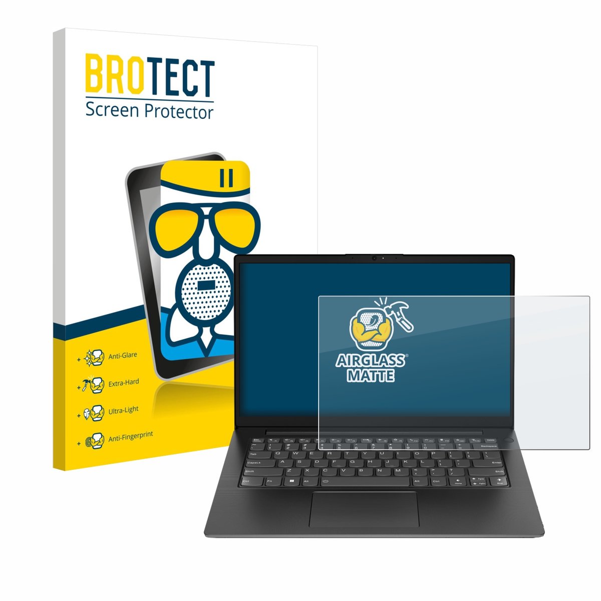 BROTECT - Screenprotector voor Lenovo V14 Gen 3 - Folie Beschermfolie Beschermglas matte