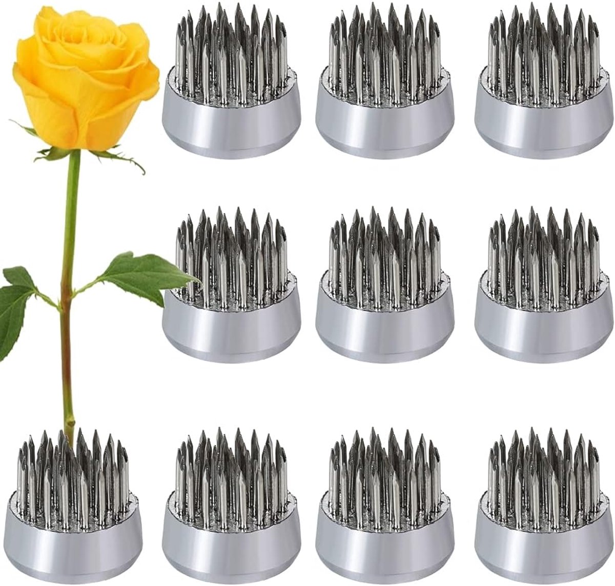 Bloemschikkers Set - Bloemhouders Tools - Bloemstukken Maken - Corrosiebestendig Metaal - 