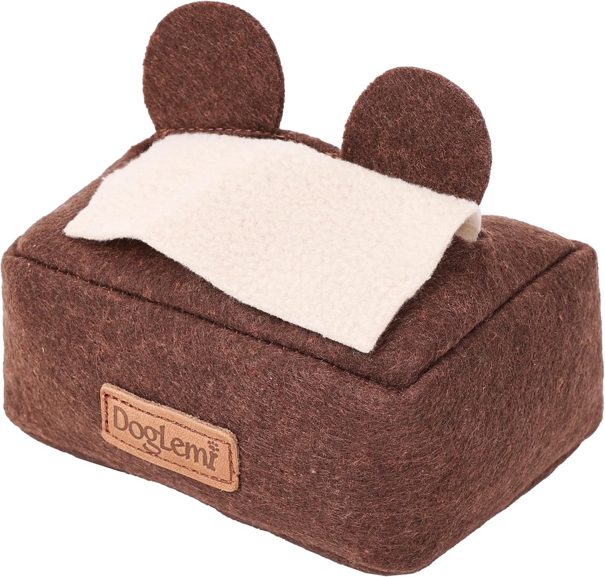 Hondensnuffelkleed - Hondenspeelgoed - Geestelijke Uitdaging - Duurzaam Pluche Materiaal - 13x11x7 cm - Bruin
