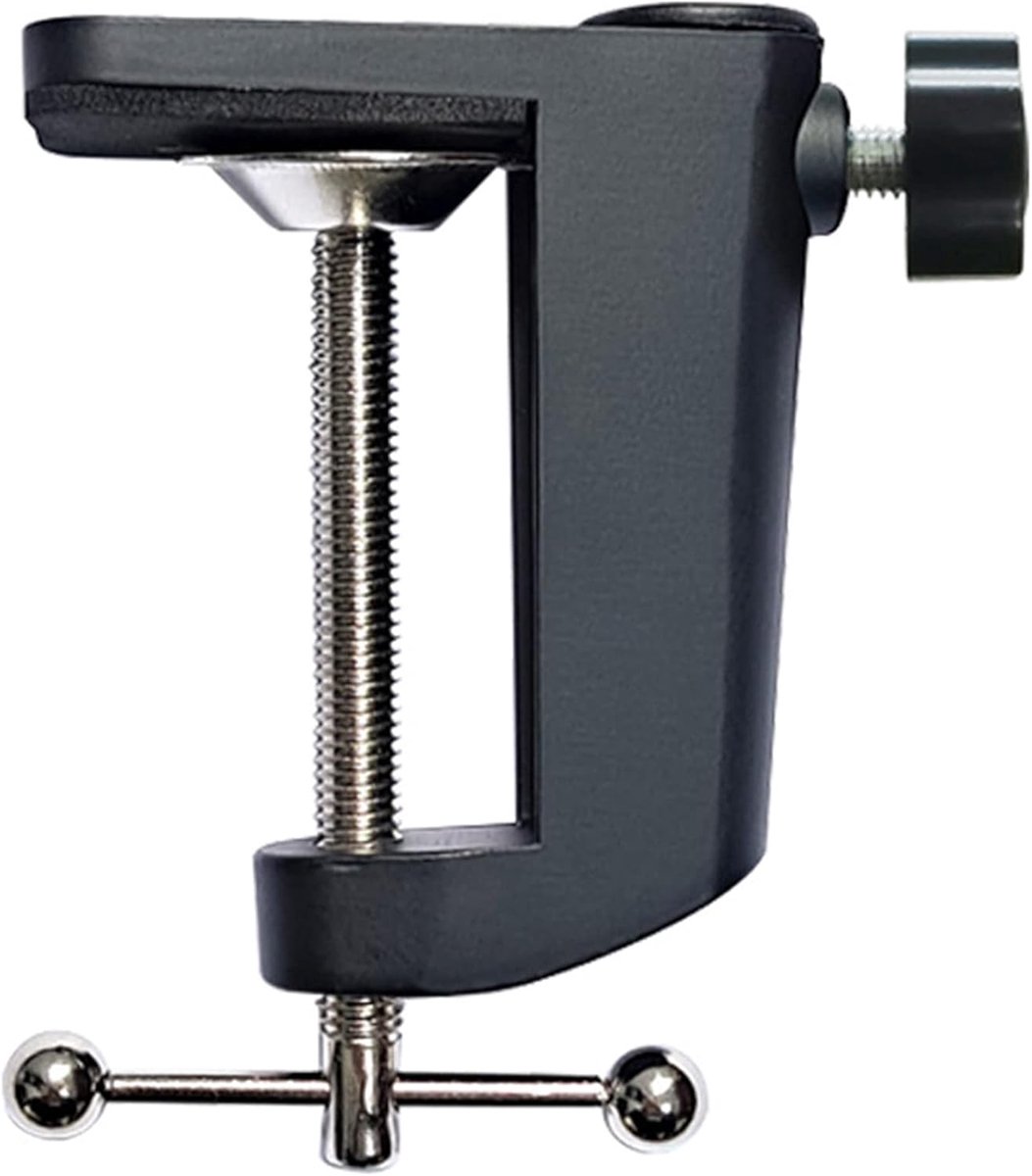 Klemhouder - Tafelklem - Microfoon Arm - Rubberen Bescherming - 13mm Plug - Zwart