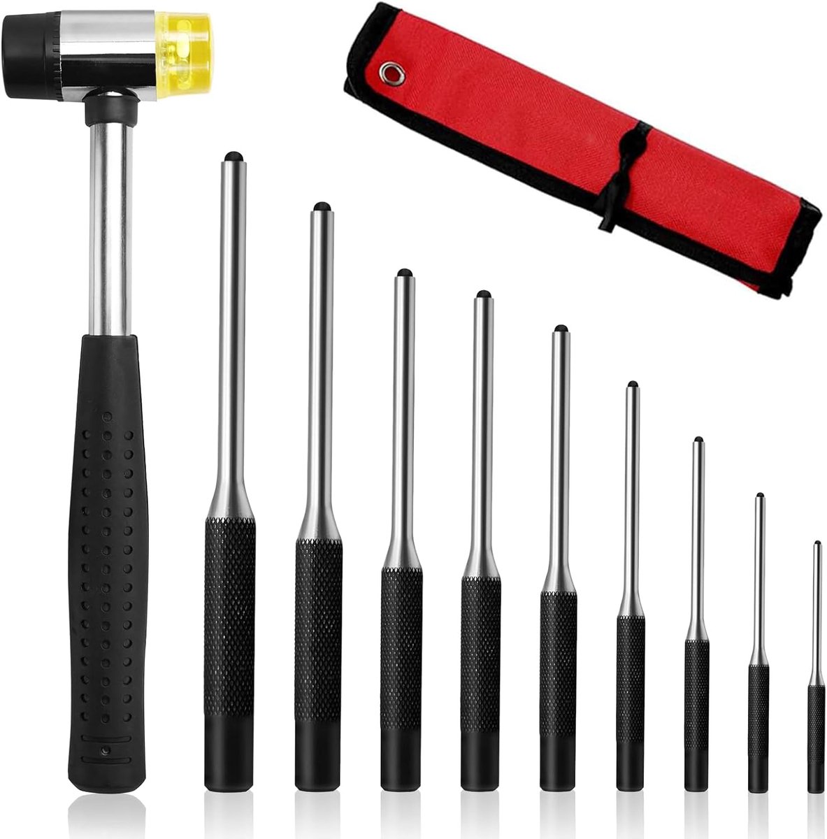 Penponsset 9-delig - Splinttreiber set - Precisiewerk - 40CR-V staal - 15 mm-8 mm - Zilverkleurig