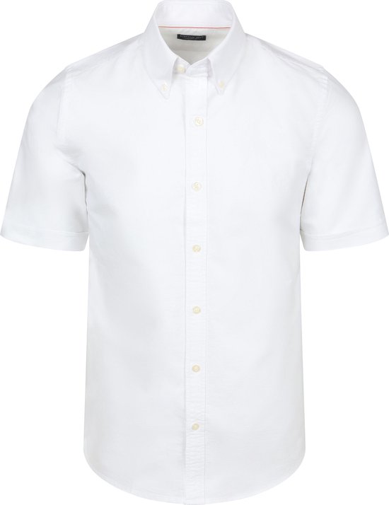 Steppin' Out Short Sleeve Overhemd Oxford Yale Wit - Maat XL - Heren