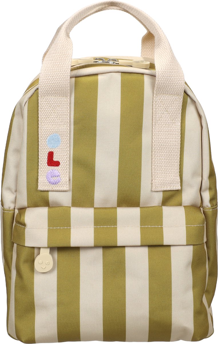 Ole peuterrugzak stripes - vanilla seaweed - 30 cm