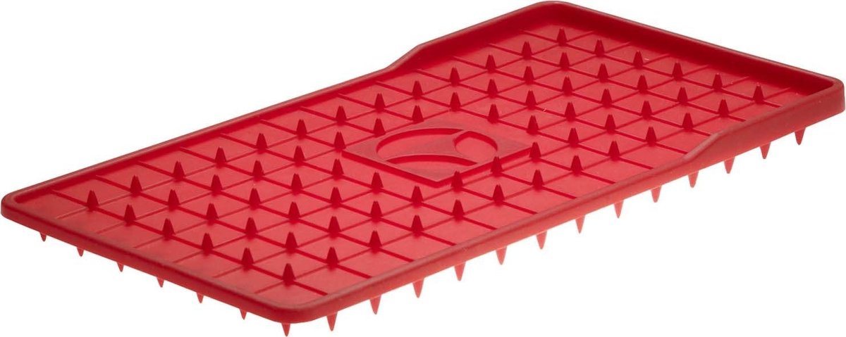 Strijkijzer Onderlegger - Siliconen Houder - Veilig Strijken - Hittebestendig Antislip - 30x16x4 CM - Rood