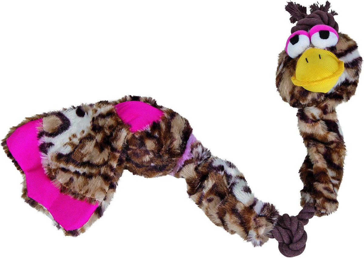 Pluche eend - Knuffel dier - Huisdier vermaak - Met ritselende folie - 65 cm - Gesorteerde kleuren