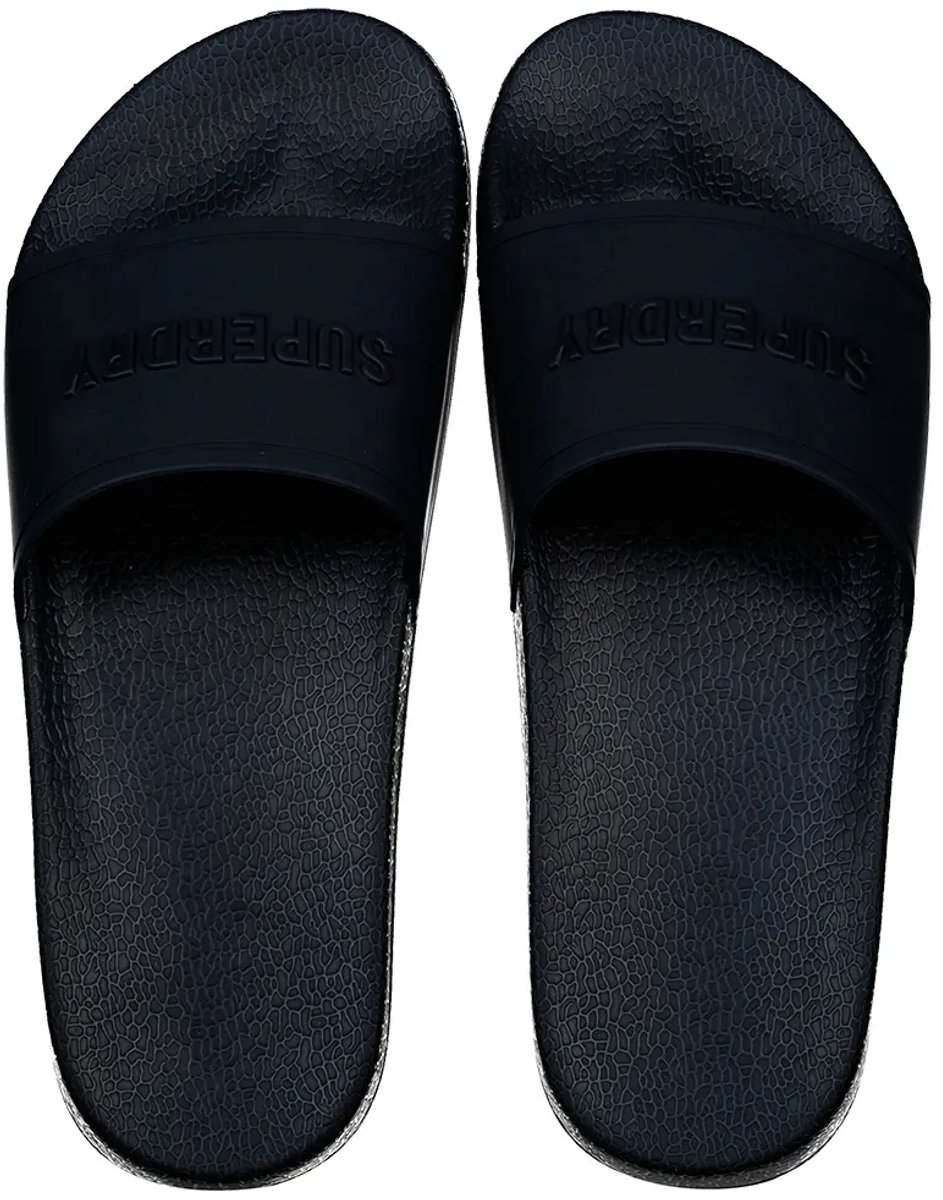 Superdry Premium Graphic Badslippers Heren Slippers Marineblauw