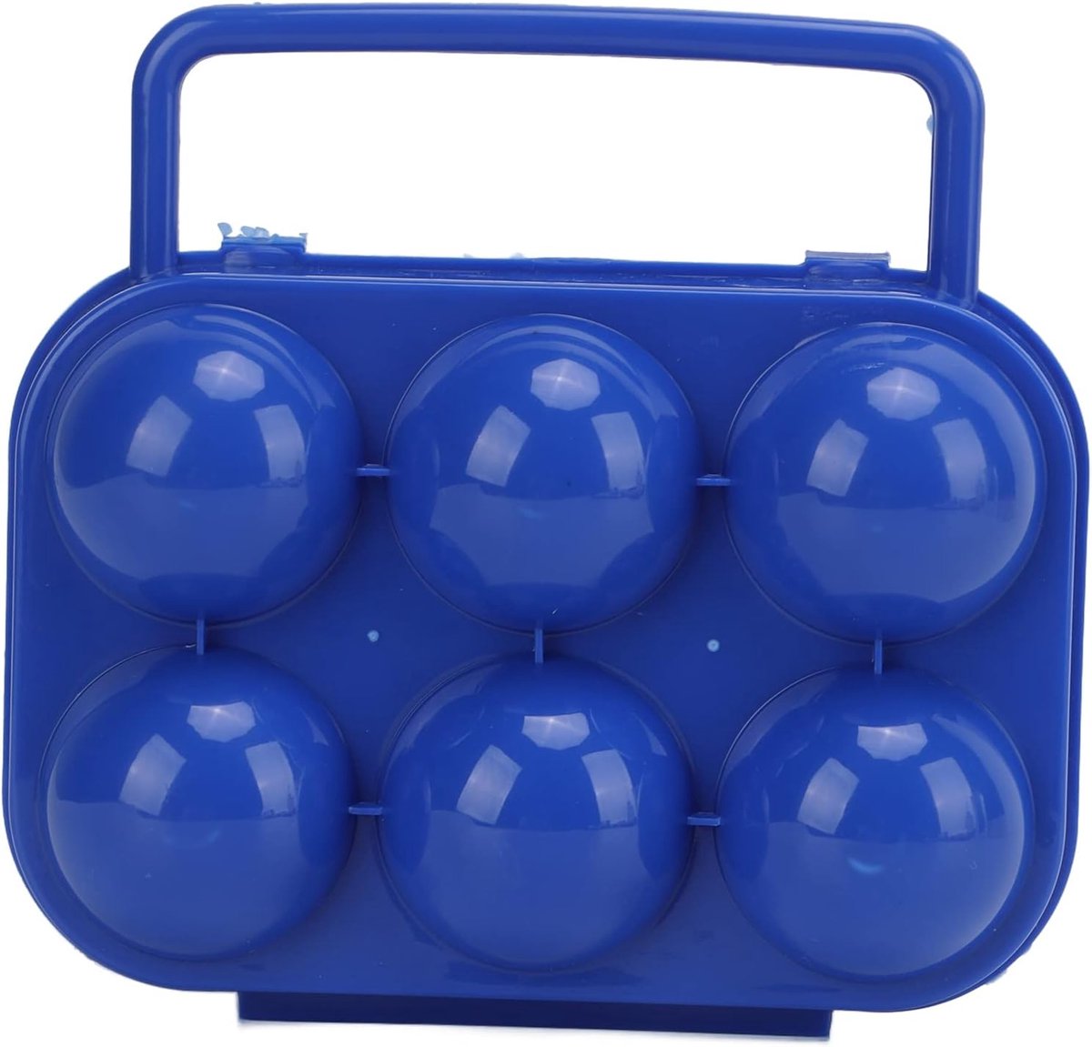 Eierdoos - Eierhouder - Outdoor Kamperen - 6 Vakken Design - 15x29.5x7 cm - Blauw