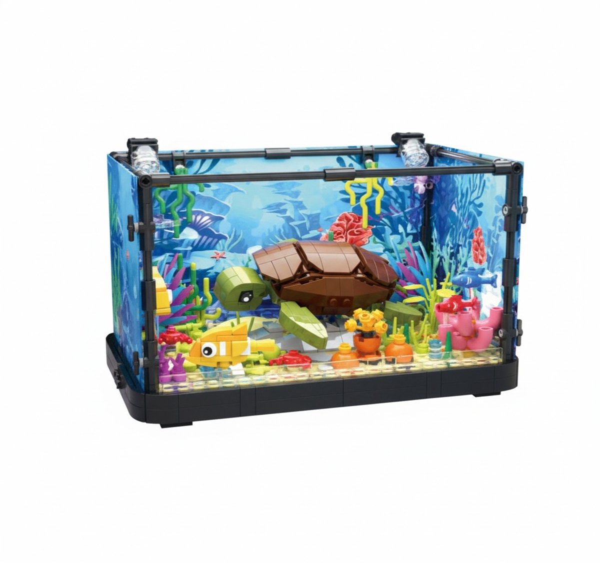 COIL Bouwstenen Aquarium met Zeeschildpad 8+ – Onderwaterwereld Oceaan Set – Creatief Bouwspeelgoed & Decoratie - 753 onderdelen